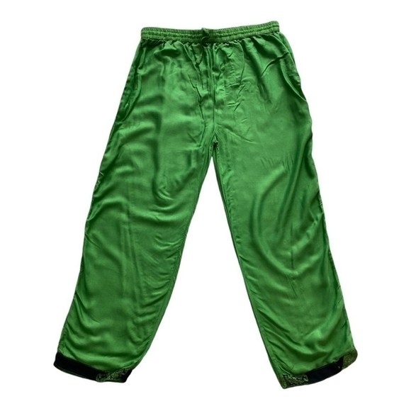 Summer Hippie Pants Meetu Magic The African Scene Green Boho Relaxed Fit Pants - Picture 1 of 5